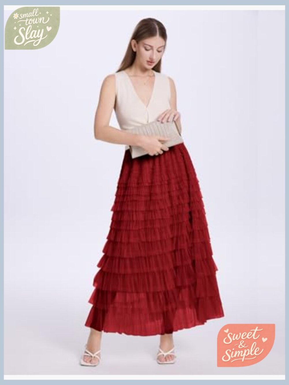 High Waist Tulle Maxi Skirt A-Line Flowy Party Wedding Guest - Picture 2 of 7